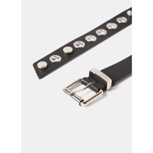 Mint Velvet Black Studded Leather Belt